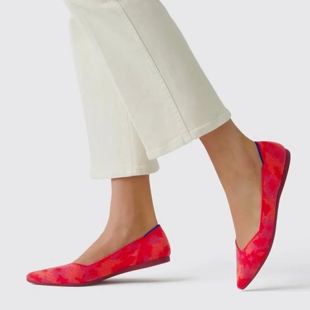 Rothy's The Point‎ Red Botanicamo Limited Edition Rare Size 5